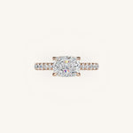 Load image into Gallery viewer, The Solienne – Cathedral Solitaire Hidden Halo Engagement Ring (E-W)
