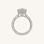Load image into Gallery viewer, The Solienne – Cathedral Solitaire Hidden Halo Engagement Ring (E-W)
