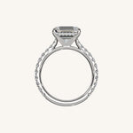 Load image into Gallery viewer, The Solienne – Cathedral Solitaire Hidden Halo Engagement Ring (E-W)
