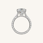 Load image into Gallery viewer, The Solienne – Cathedral Solitaire Hidden Halo Engagement Ring (E-W)
