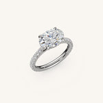Load image into Gallery viewer, The Solienne – Cathedral Solitaire Hidden Halo Engagement Ring (E-W)
