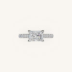 Load image into Gallery viewer, The Solienne – Cathedral Solitaire Hidden Halo Engagement Ring (E-W)
