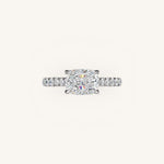 Load image into Gallery viewer, The Solienne – Cathedral Solitaire Hidden Halo Engagement Ring (E-W)
