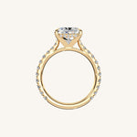 Load image into Gallery viewer, The Solienne – Cathedral Solitaire Hidden Halo Engagement Ring (E-W)

