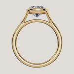 Load and play video in Gallery viewer, The Lunea – Floating Bezel Solitaire Engagement Ring (E-W)
